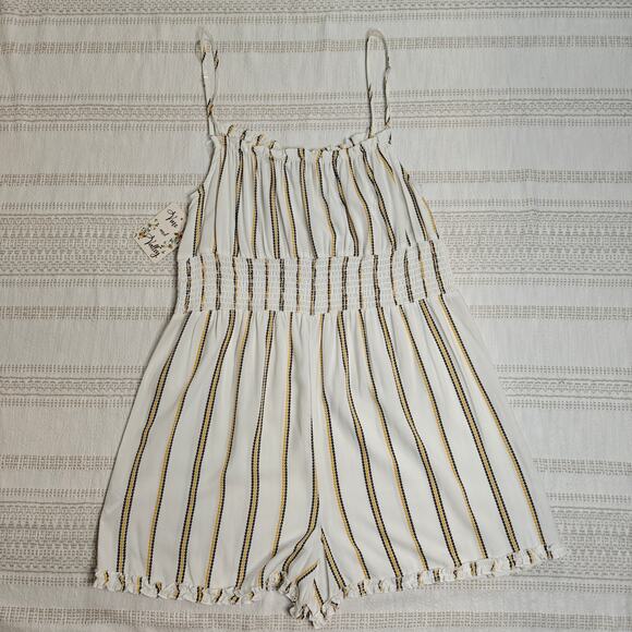 Vine & Valley Striped Summer Romper  Lightweight One Piece Size XL NWT - Picture 2 of 5